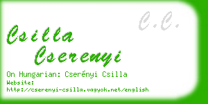 csilla cserenyi business card