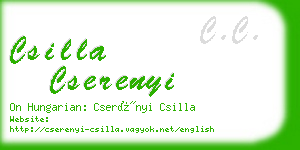 csilla cserenyi business card